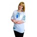 SALE!! Embroidered blouse "Blue Rose Mood", sizes S